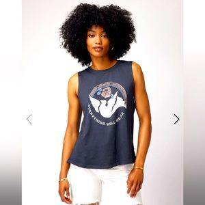 Spiritual Gangster- “Everything will be Ok”, muscle tank. Off black. EUC